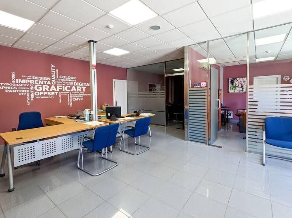 Recepción y oficinas de Grafic Art